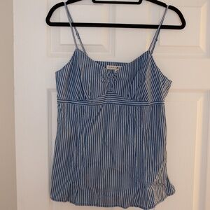 Vintage Tommy Hilfiger Blue Striped Women's Top